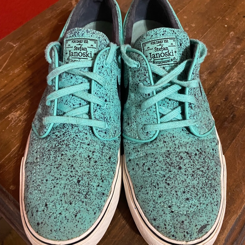 Stefan Janoski NIKE Premium Zoom SB Mens US 11.5 Green MINT SPECKLE Skate Shoes